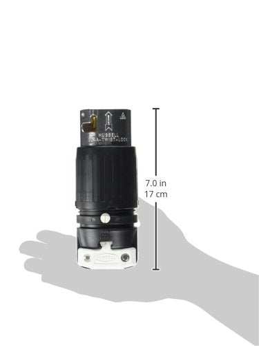 50 Amp Locking Power Plug - Industrial Heavy Duty 125/250V 3 Pole 4 Wire