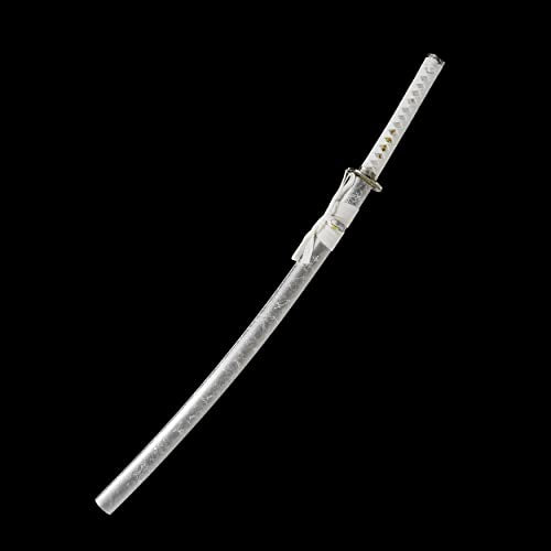 White Orchid Katana Sword with Scabbard - Full Size Practice & Display