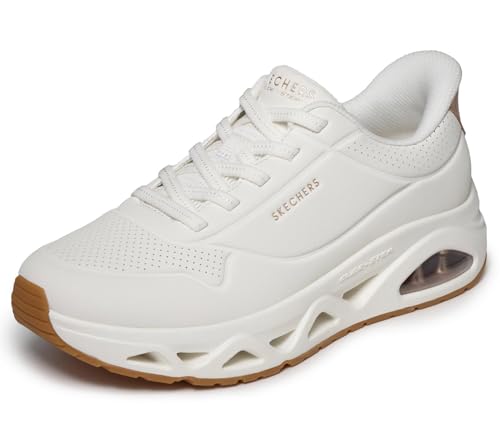 Skechers Women's Uno Step-Glide Slip-On Sneakers - White, 6
