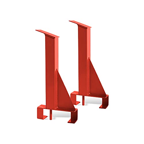 Safety Catch Spotter Arms for Rack System - Red, Pair, Adjustable Support