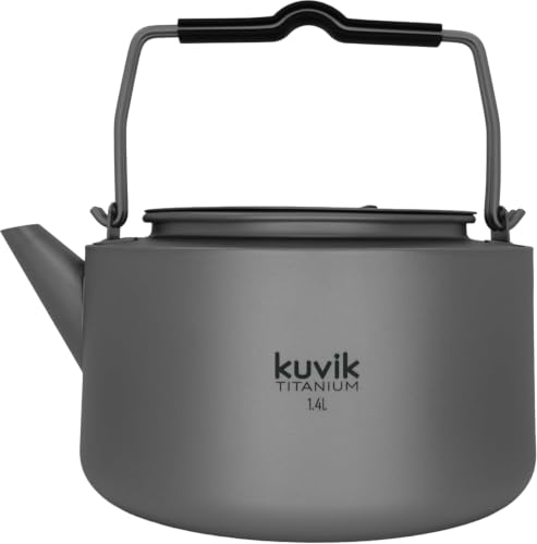 Kuvik Titanium 1.4L Ultralight Camping Kettle - Compact & Durable Backpacking Pot