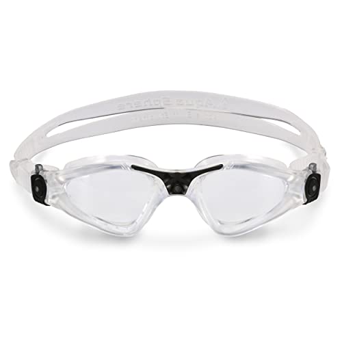 Aqua Sphere Kayenne Adult Swim Goggles Transparent & Black - 180-Degree Wide Vision