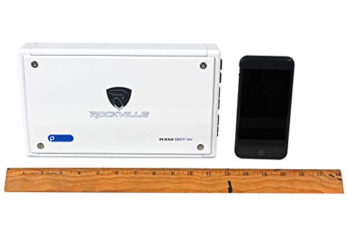 Rockville RXM8BTW 8 Channel Marine Boat Amplifier with Bluetooth - White