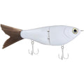 4.7in White Lifelike Fishing Lure with Fur Tail for Bass Trout Shad Musky