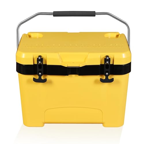 Yellow Jacket 27 Quart Portable Ice Cooler with Insulation & Heavy Duty Handle