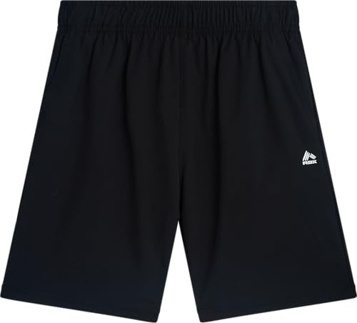 Kids Woven Basketball Shorts 14-16 Black - Breathable Performance, 2 Pack