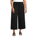 Lands' End Women's Sport Knit Cropped Pants with Drawstring - 2X Black