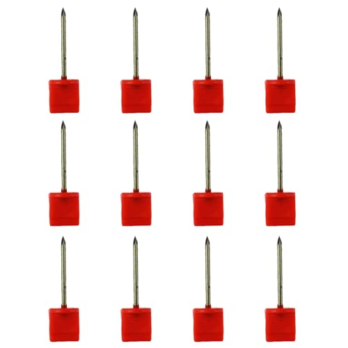 12 Pack Archery Target Pins for Holding Target Face Paper on EVA Foam - Sturdy Plastic & Steel