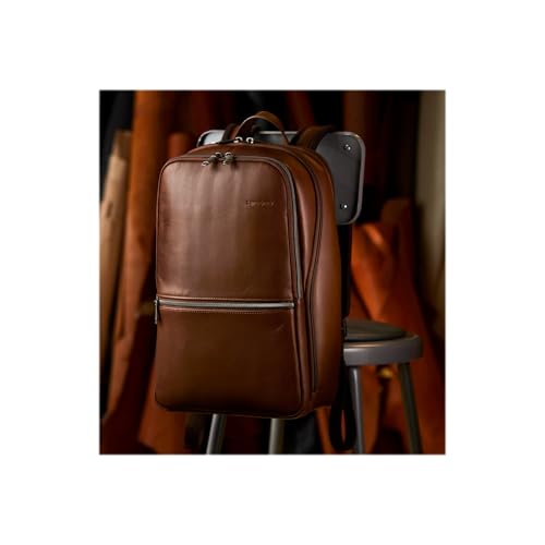 Samsonite Classic Leather Slim Backpack - One Size Cognac