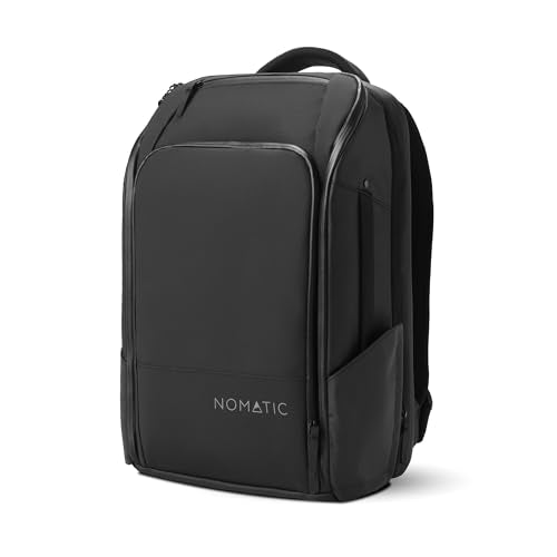 NOMATIC 20L Travel Backpack - Black, Expandable to 30L, Lightweight & Water-Resistant