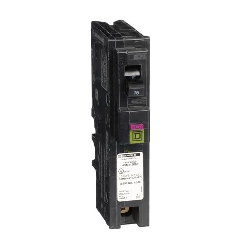 Schneider Electric Square D Homeline Plug-On Neutral 15A Dual Function Circuit Breaker - No Pigtail