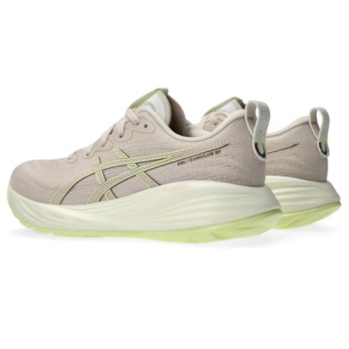 ASICS Women's Gel-Cumulus 27 Running Shoes - Wide Mineral Beige Huddle Yellow