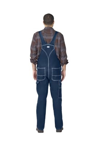 Liberty Men's Denim Bib Overalls 50W x 30L Stonewashed Workwear