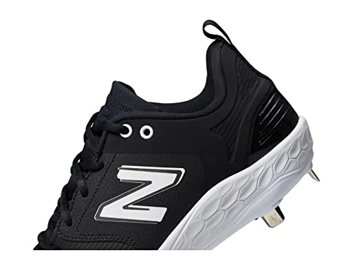 New Balance Women's Fresh Foam X Velo V3 Softball Cleats - Black/White, Size 8.5