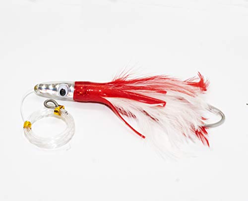 6 Pack Offshore Tuna Lures Set - Rigged Feather Fishing Tackle