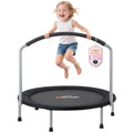 ATIVAFIT 36-Inch Black Toddler Trampoline with Safety Padded Cover & Adjustable Handle