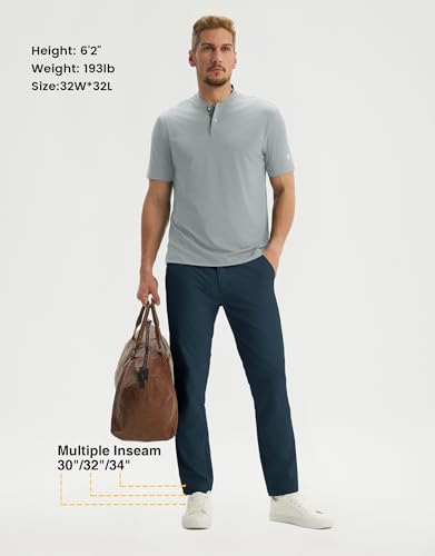 Men's Golf Pants 34W x 30L Inseam Stretch with 5 Pockets - Navy