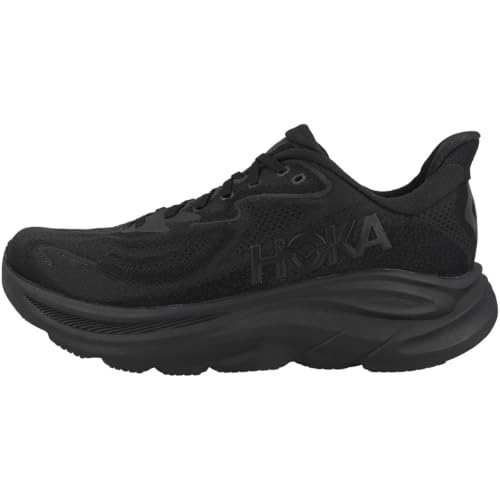 HOKA Clifton 10 Men's Running Shoes - Black/Black, Size 10