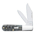 Case CA58423 Gray Crandall Jigged Bone Pocket Knife with Mirror Finish Steel Blades
