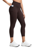 CRZ YOGA Butterluxe Capris with Pockets - Medium / Hot Fudge Brown 23"