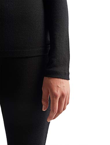 Icebreaker Merino Women's 175 Everyday Cold Weather Base Layer Long Sleeve Crewneck - Large Black
