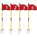 4 Pack Golf Practice Hole Set with Fiberglass Flagstick & Cup - Backyard Putting Green