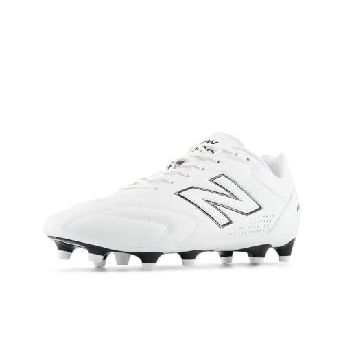 New Balance Unisex Adult 442 Pro FG V3 Soccer Cleats - White/Black 10.5 Women / 9 Men