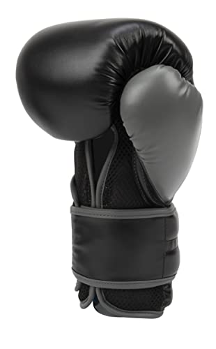 Everlast Powerlock 2 Boxing Gloves 16 oz Black/Gray - Heavy Bag & Training