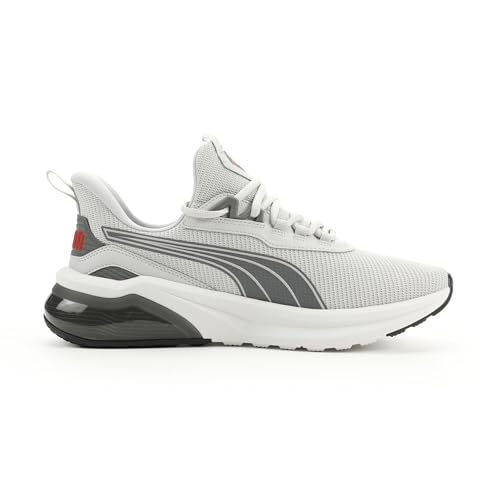 Puma Men's Seeker Shoes - Light Gray & Dark Gray, Size 9.5, All Time Red