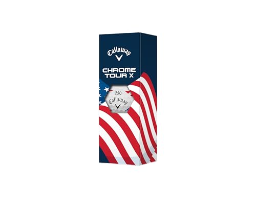 Callaway Chrome Tour X 2026 Golf Balls USA Stripe - One Dozen