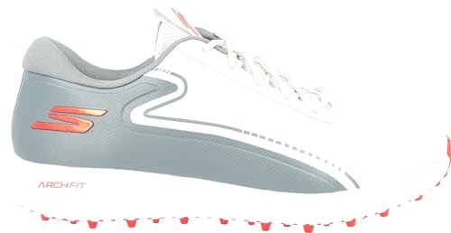 Skechers Max 3 Arch Fit Golf Shoes - Men's Grey/Red, 11 X-Wide