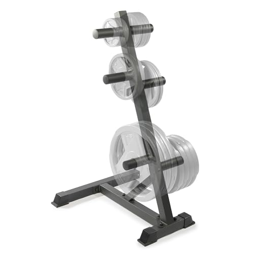 Marcy L-Frame Black Olympic Weight Plate Storage Tree for 2-Inch Plates