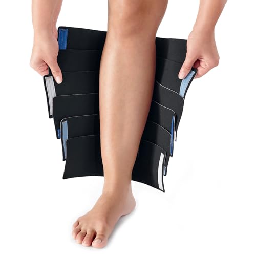 Adjustable Compression Calf Wrap - Black, Up to 30cm, Large