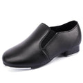 Unisex Child Double Elastics Tap Shoes for Girls and Boys - Black, 2 Little Kid