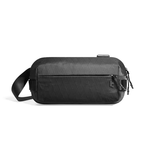 tomtoc Compact EDC Sling Bag 3L-10L with iPad Mini Fit - Black X-Pac Recycled Polyester