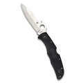 Spyderco Endura Lightweight Folding Pocket Knife with Black Handle - 3.9" PlainEdge
