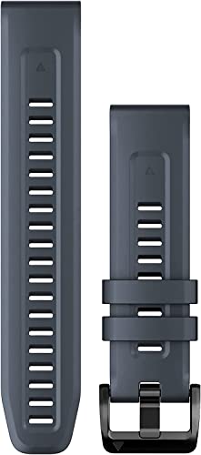 Blue Silicone Garmin Quickfit Armband for Fenix, Epix, Instinct, Forerunner 745/945/955, MARQ Series - One Size