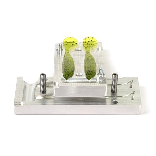 Soft Plastic Lure Making Injection Mold - 4 Inch Aluminum Bait Mold with Dual Cavities