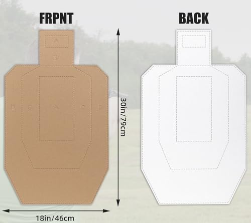 30x18 Inch Shooting Targets Pack of 100 with Pasters - Durable Cardboard Range Practice