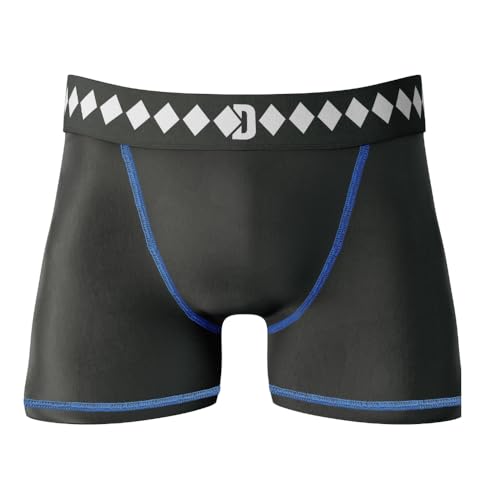 Large Diamond MMA Compression Shorts with Built-In Jock Supporter & Athletic Cup Pocket - Men's Sports Gear