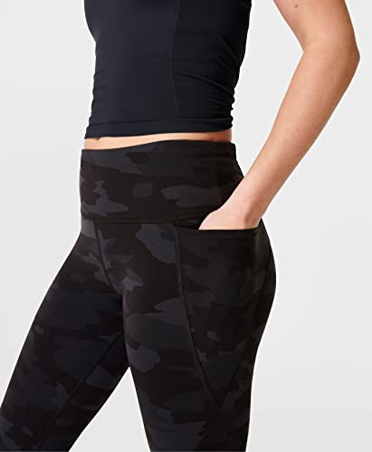 Sweaty Betty Women's Power 7/8 Workout Leggings with Side Pockets - Large Black Nubuck