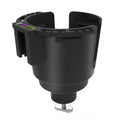 Kayak Cup Holder Track Mount - Large Black Non-Slip Lure Storage