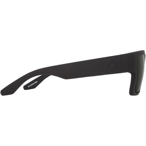 Spy Optic Cyrus Matte Black Square Sunglasses with Color & Contrast Lenses
