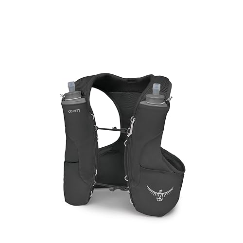Men's Running Hydration Vest with Soft Flasks - Medium Black