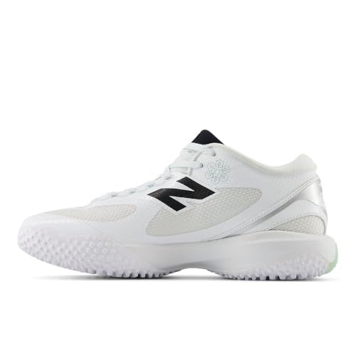 New Balance Men's Freezelx V5 Turf Shoes - White Black Silver Metallic 9