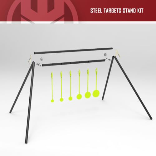 KNINE OUTDOORS 1/4" AR500 Steel Spinning Shooting Target with Stand for .22 LR