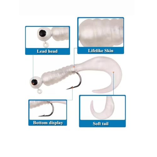 Floating Carp Fishing Baits with Scent - Multi 20PCS Curly Tail Soft Plastic Lures