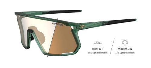 Tifosi Moab Full-Frame Cycling Sunglasses - Shatterproof Lightweight Shield - Forest Vapor (Clarion Gold Fototec)