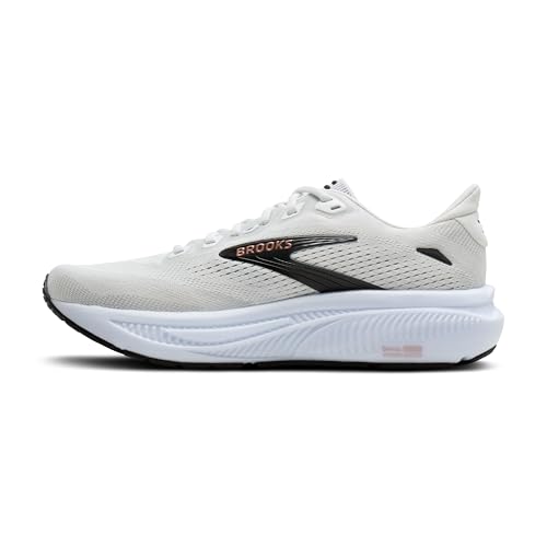 Brooks Women’s Ghost 18 Running Shoes - White Black Rose Gold 8
