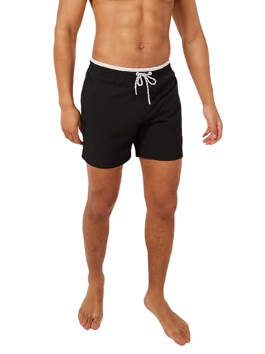 Men's Swim Trunks with 4-Way Stretch - Elastic Waist & Mesh Lining - Medium / Capes